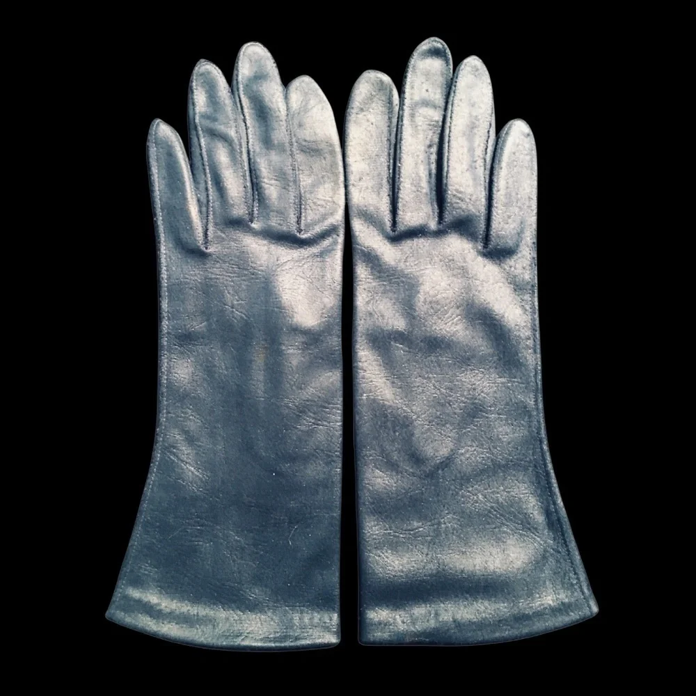 HANSEN Cloth Fabric Gloves, Women’s Size 6, NAVY BLUE, Pre-owned, EUC